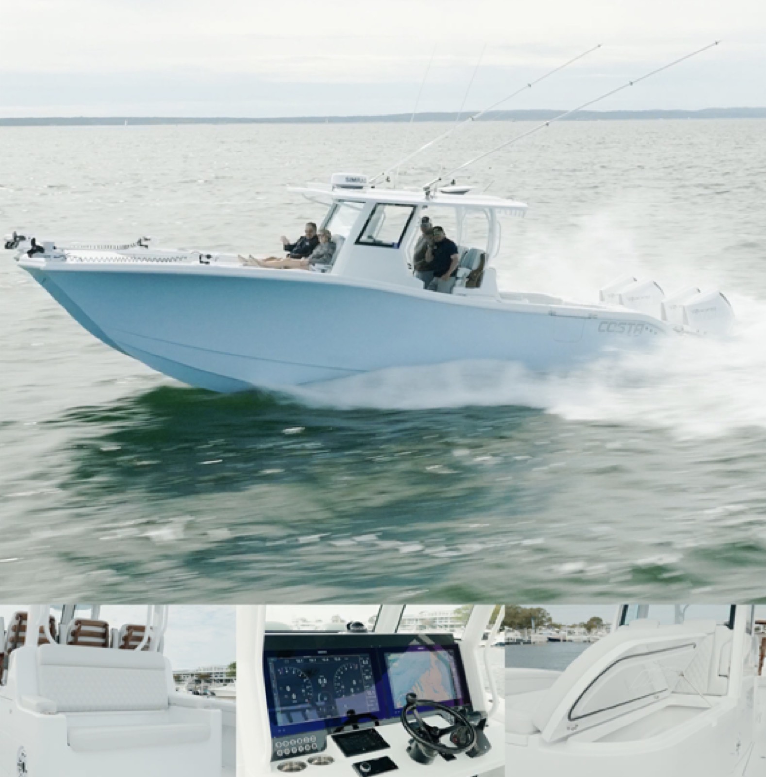 The Costa Custom 34 SV under way